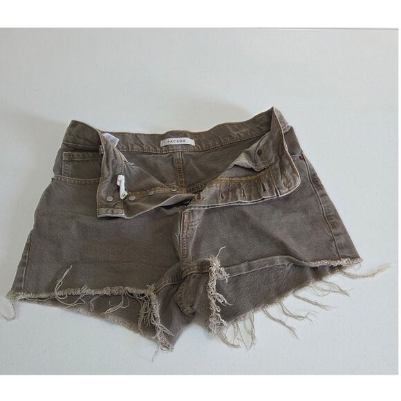 Pacsun Grey Vintage High Rise Button Up Jean Shorts Woman's Size 26 - Picture 4 of 5